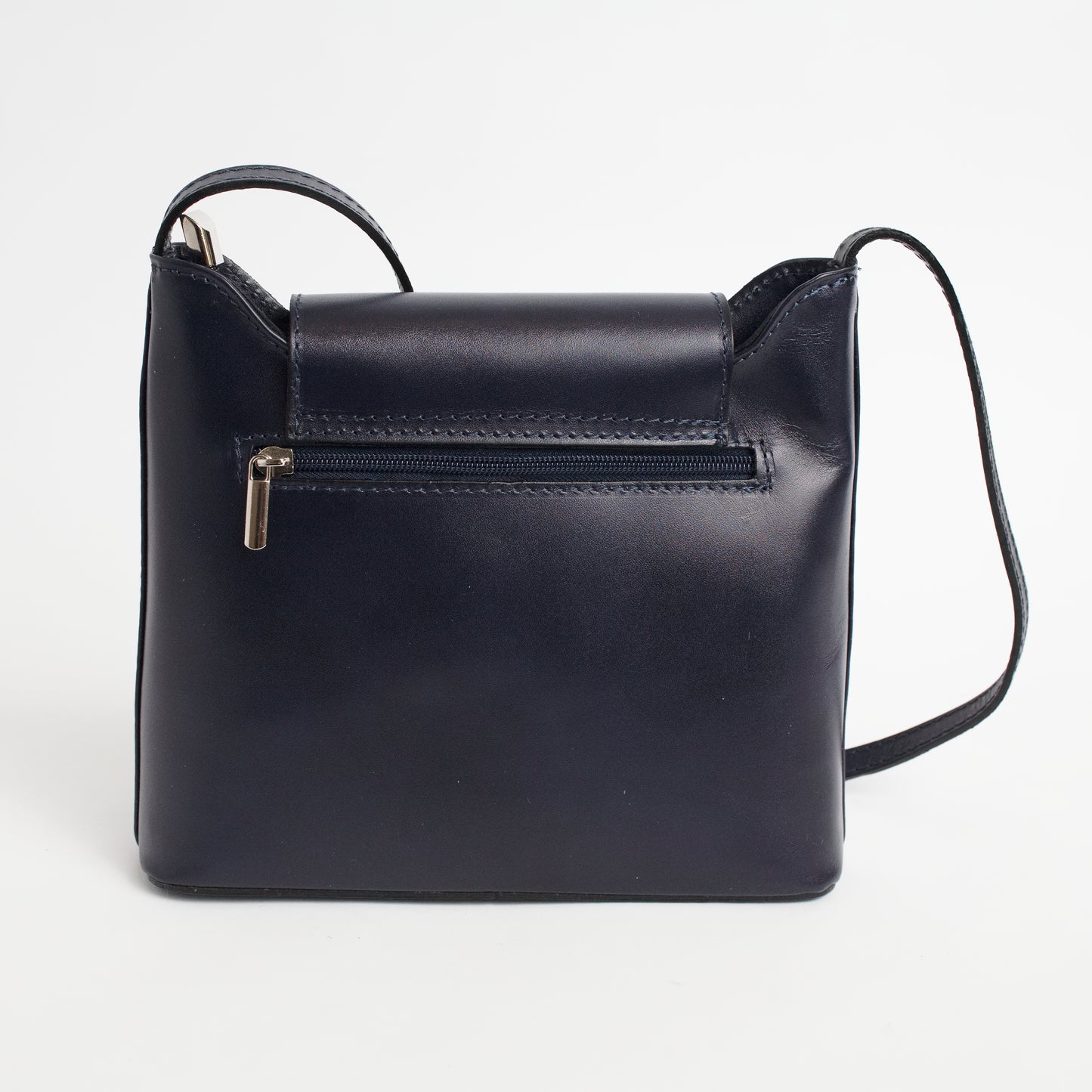 Cascino Navy Italian Leather Cross Body Bag Solo Perché Bags