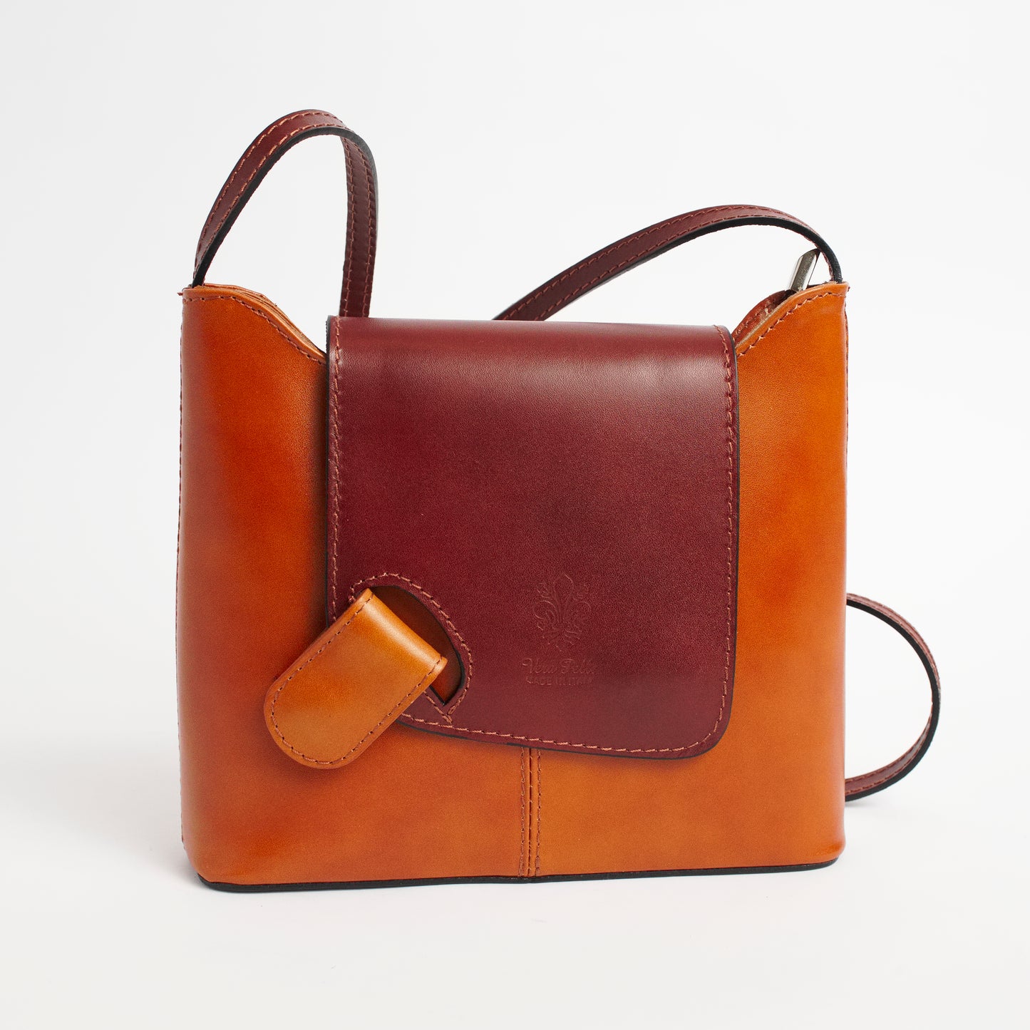 Cascino Tan Brown Italian Leather Cross Body Bag Solo Perché Bags