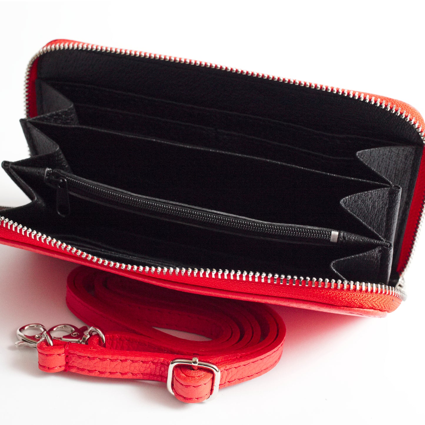 Esperia Orange Inside Italian Leather Accessories Solo Perché Bags