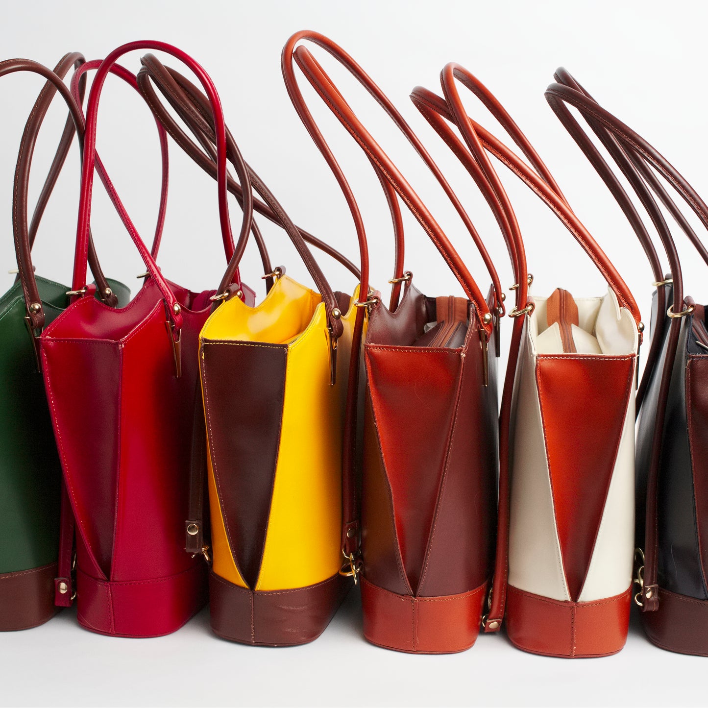 Radda Colors Italian Leather Shoulder Backpack Solo Perché Bags