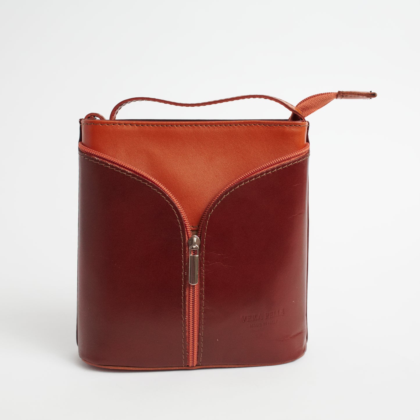 Uzzano Brown Tan Italian Leather Cross Body Bag Solo Perché Bags
