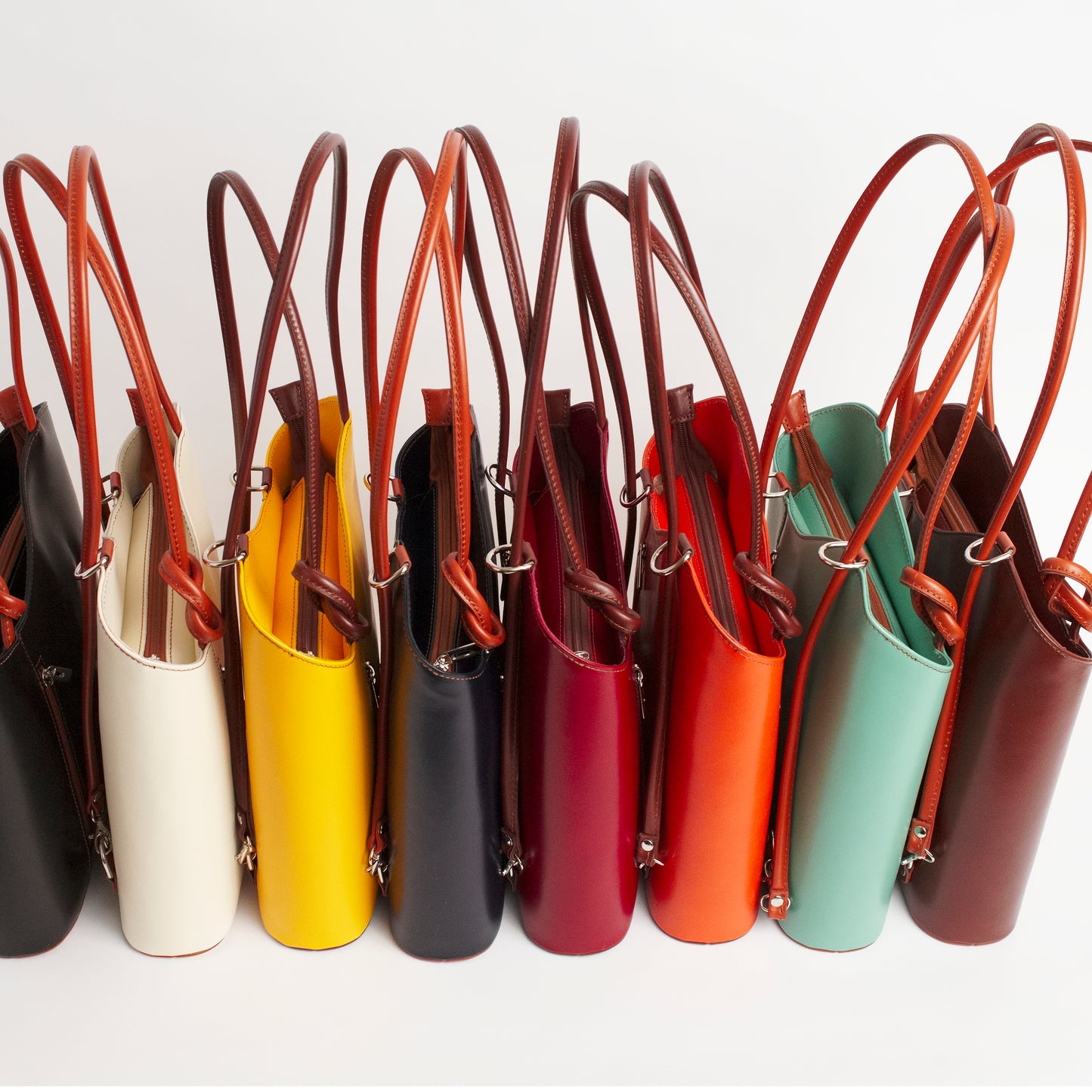 Varese Colors Italian Leather Shoulder Backpack Solo Perché Bags