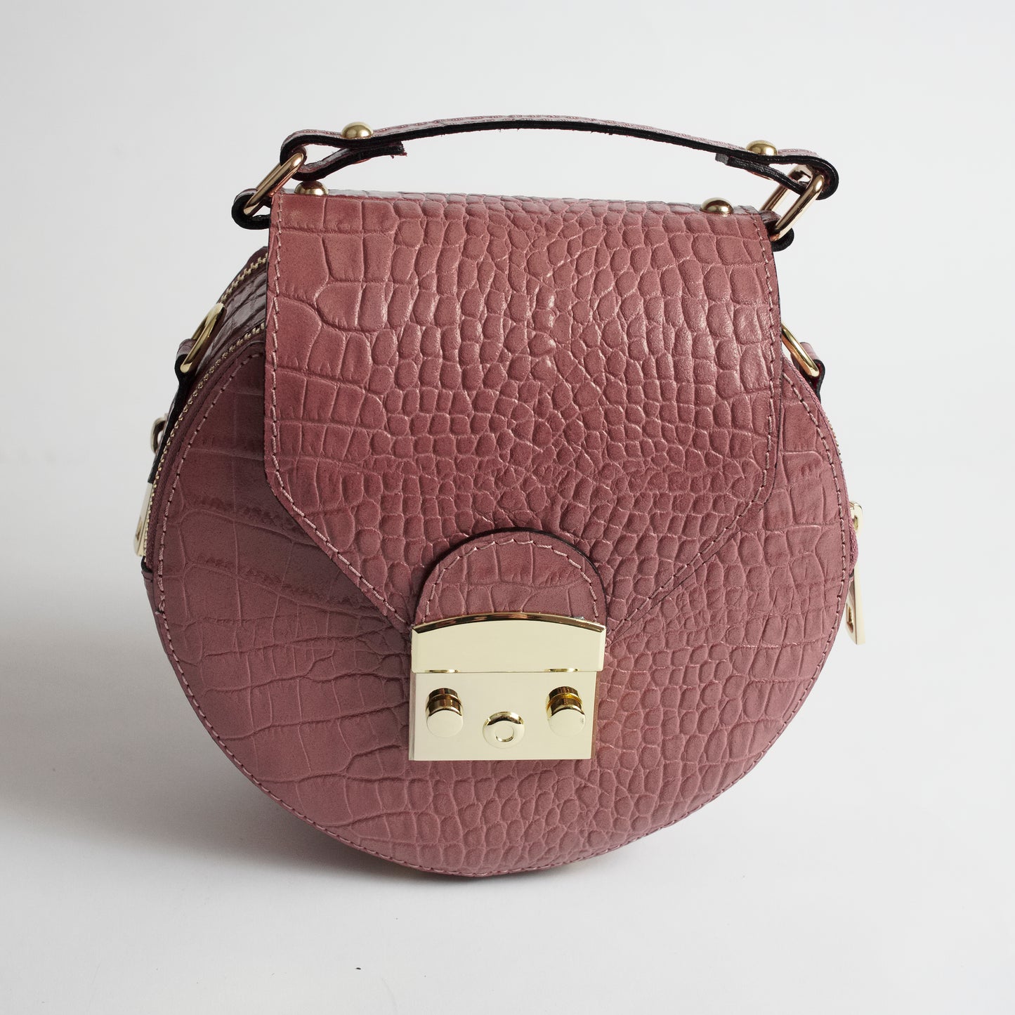 Positano Mauve Italian Leather Cross Body Bag Solo Perché Bags