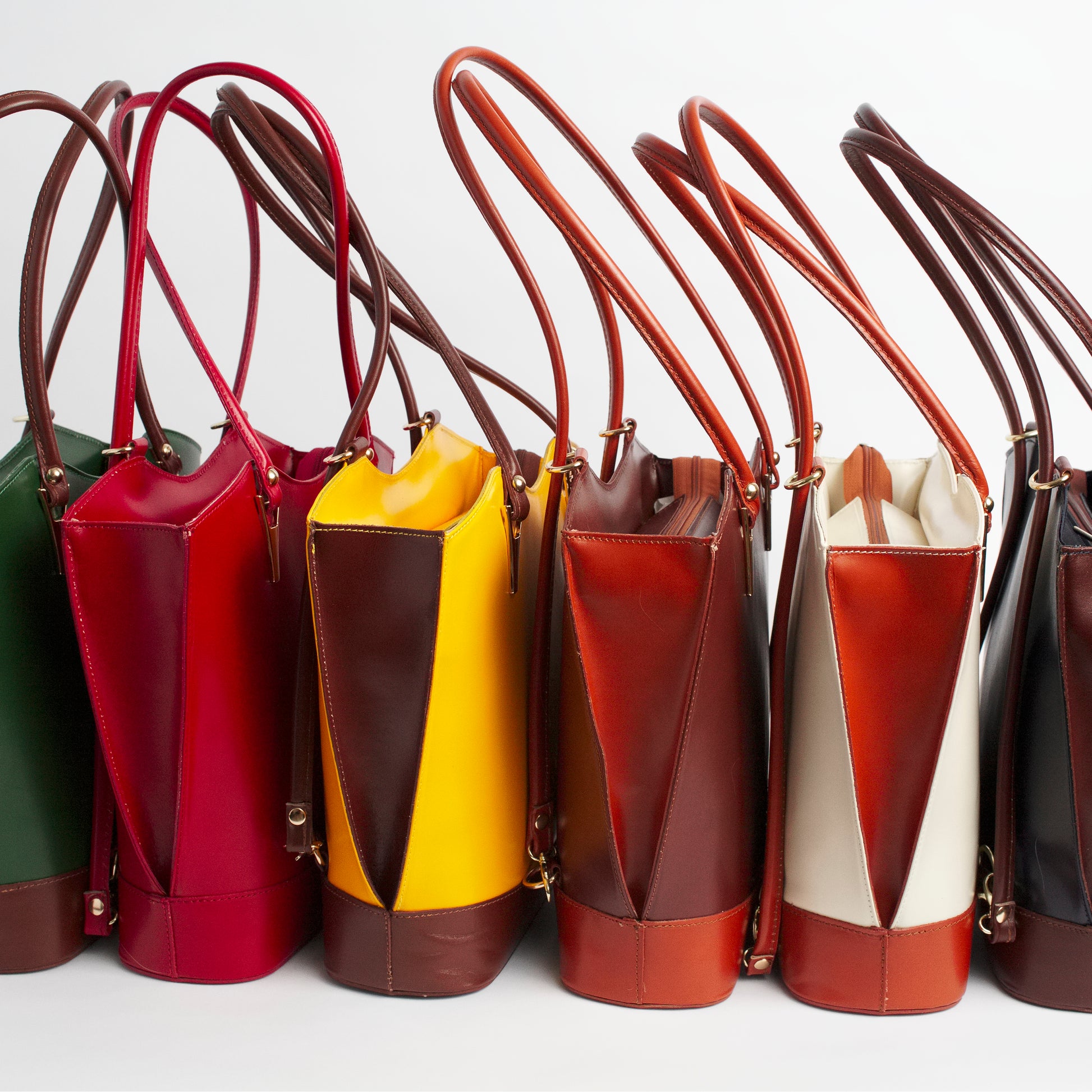 Radda Colors Italian Leather Shoulder Backpack Solo Perché Bags